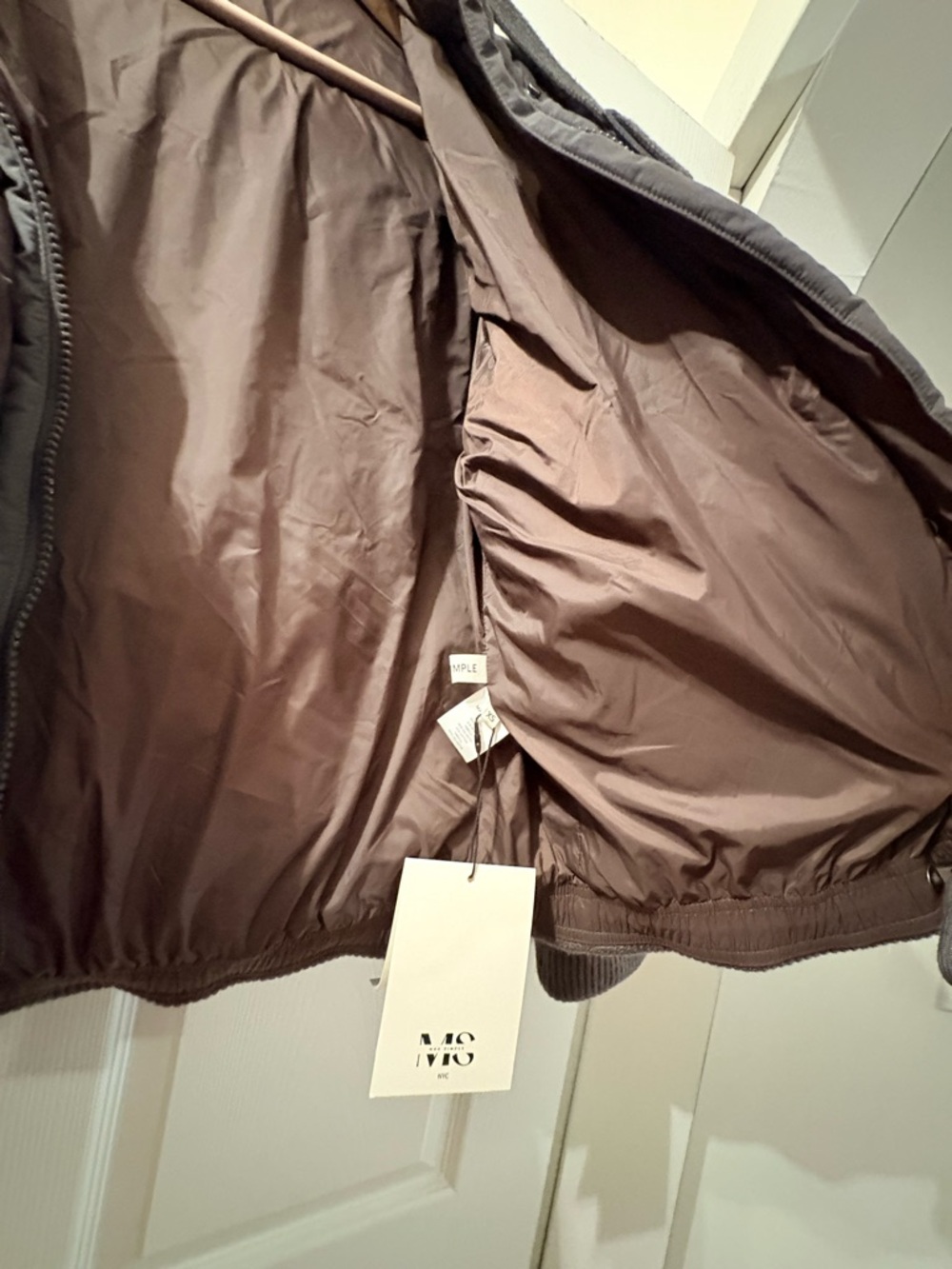 Gray Two-Material Quilted & Ribbed Hooded Puffer Jacket - Picture 2 of 4